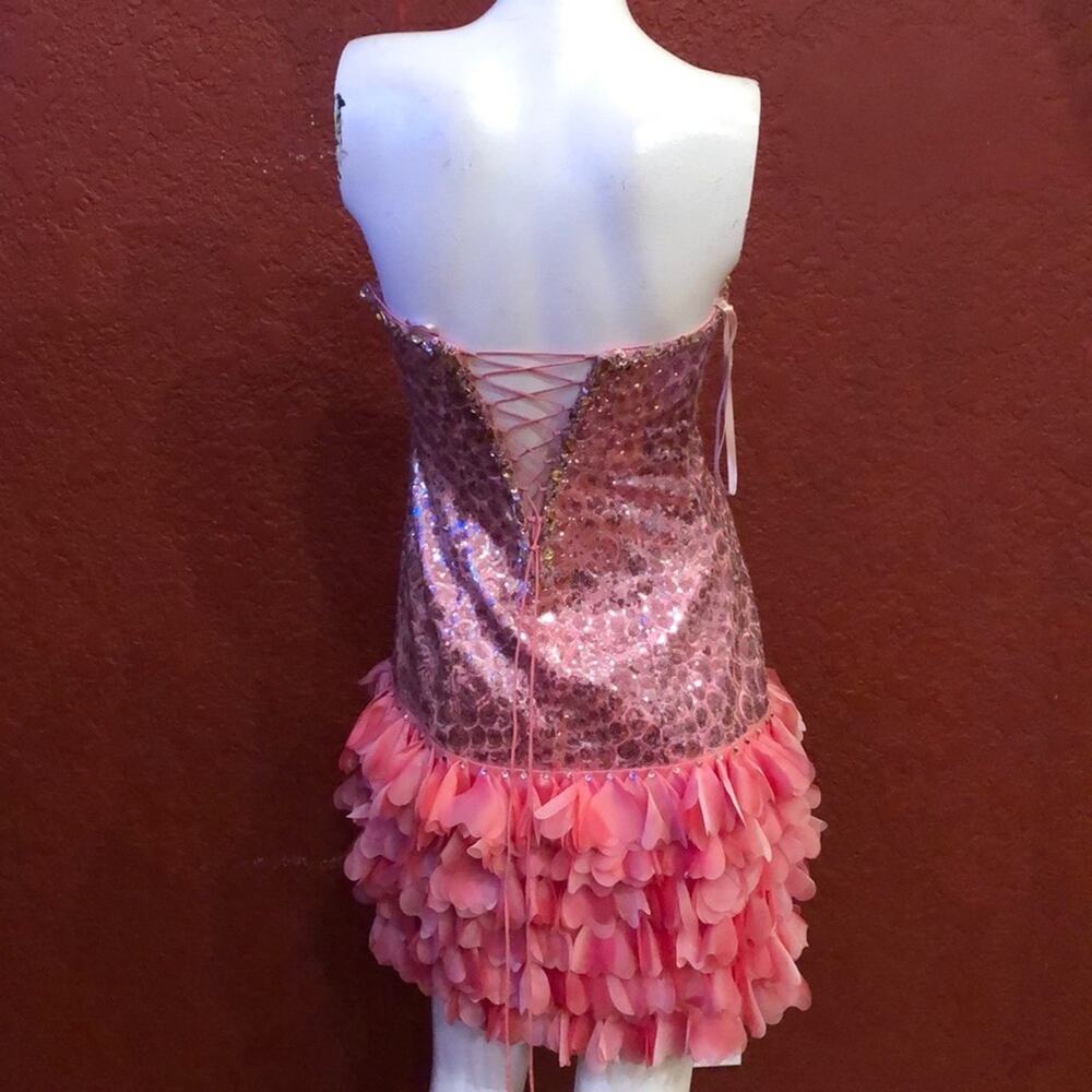 Amelia Couture # 214 Strapless Sequined Dress 6 - Picture 5 of 7